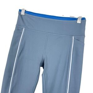 Athleta Girl High‎ Rise Stash Your Treasures Leggings Size XL/14 Blue White EUC